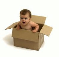 stock-footage-baby-in-cardboard-box