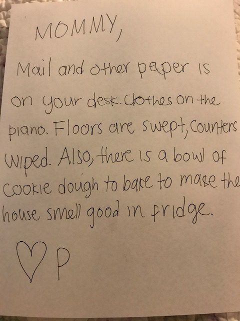 Note from P