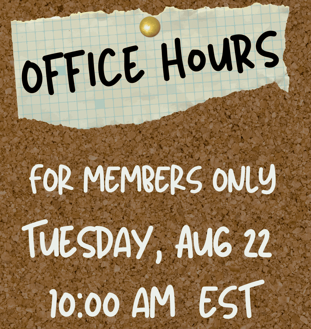 Reminder:  Office Hours tomorrow! flyer